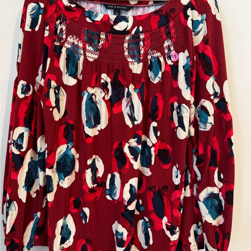 Women's Red and Black blouse shirt